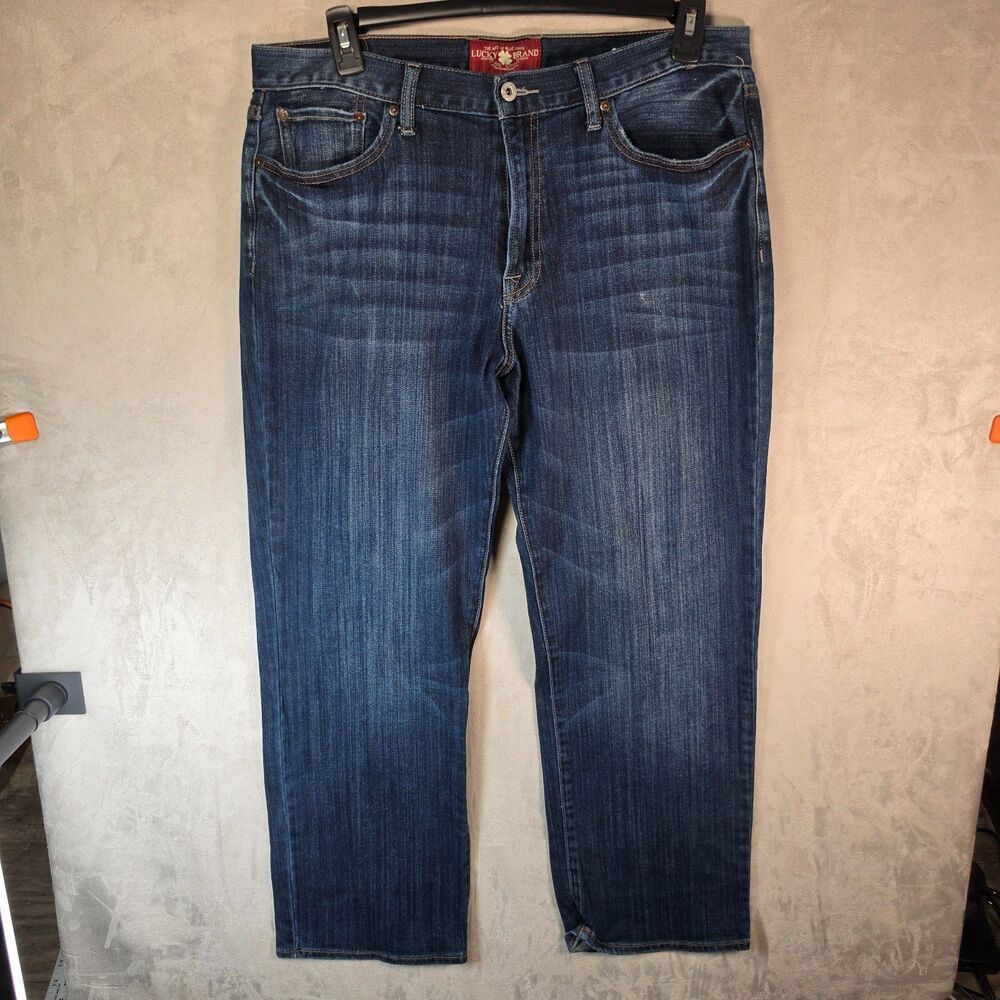 Lucky Brand 361 Vintage Straight Men’s Jeans 36x30 Dark Wash Blue Stretch Denim